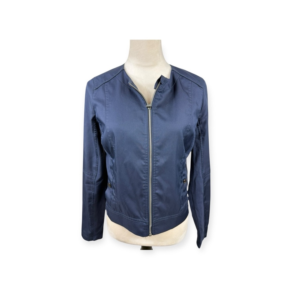 Athleta Blue Utility zip front Jacket size small